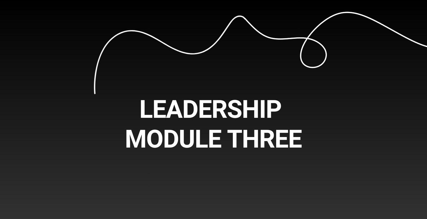 Leadership Module Three