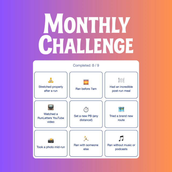 🏆 Monthly Challenge #7: Running Bingo 🎱