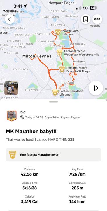 First ever marathon 