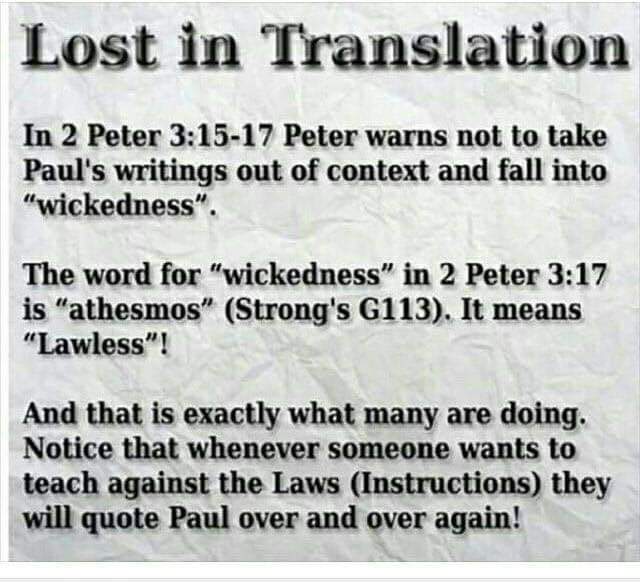 Peter warned about Paul's letters