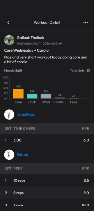 Light Core and Cardio Session