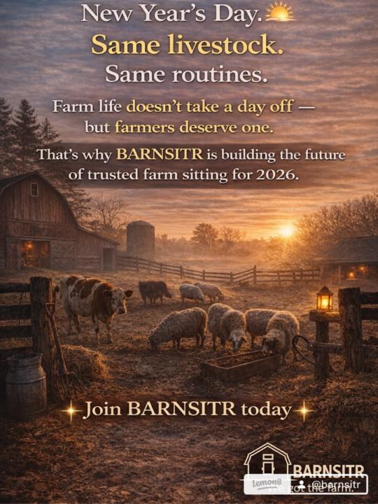 The calendar may reset, but farm life doesn’t. 🌅