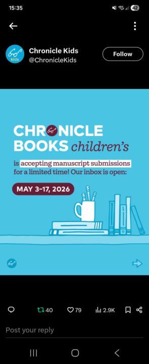 Publisher open for novels
