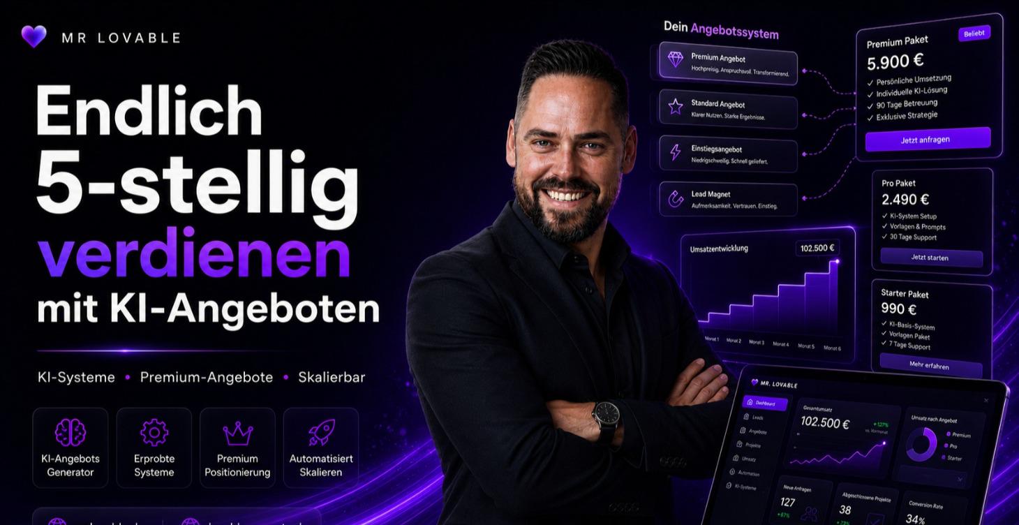 Endlich 5-stellig verdienen mit KI-Angeboten