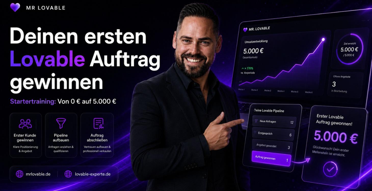 Deinen ersten Lovable Auftrag gewinnen