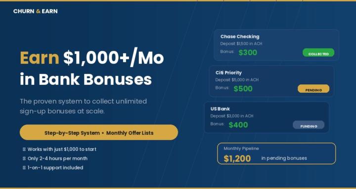 Churn & Earn | EZ Bank Bonuses