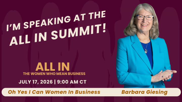 Would You Choose the Small Chair? With, Barbara Geising, Sponsor and Speaker, *Live Session