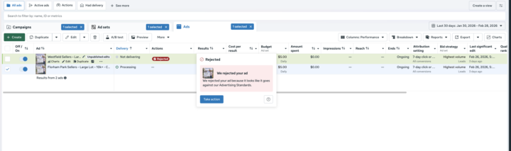Facebook Ads Rejection 