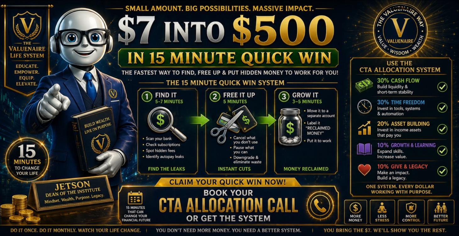 $7 Into $500 QUICK WIN 15 MINUTE SYSTEM
