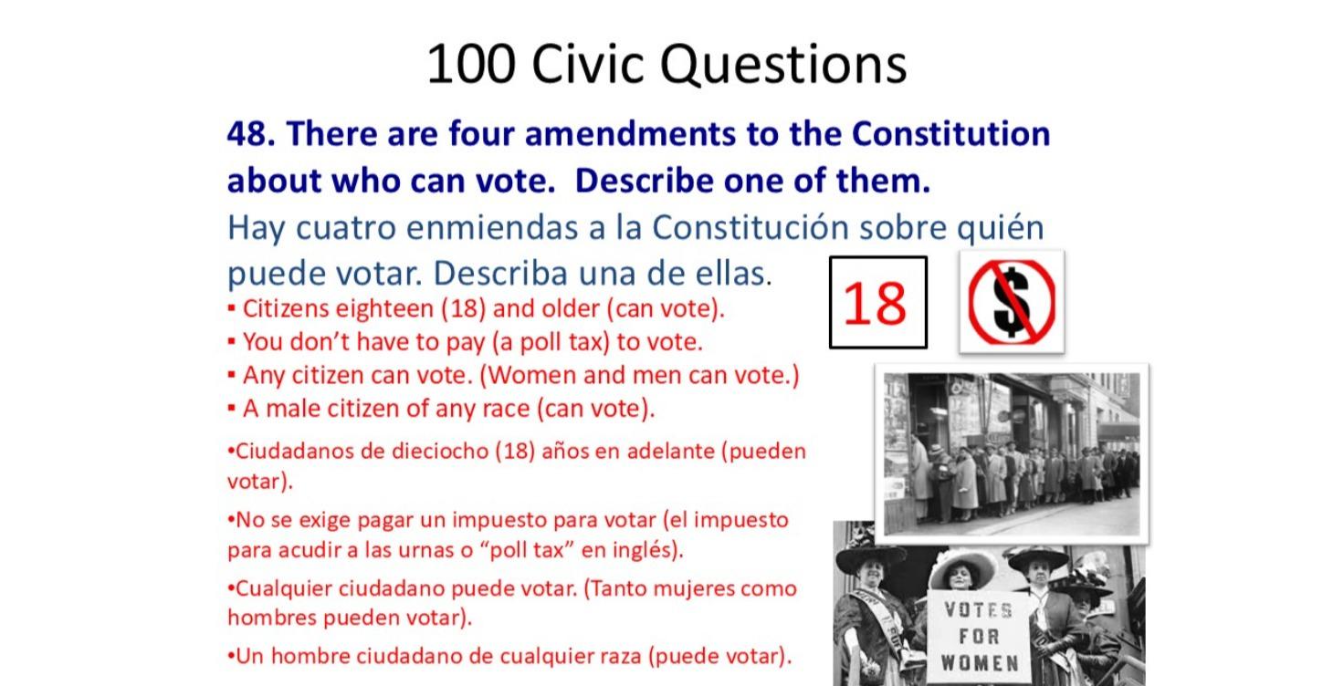 Level 1 English/Spanish Questions 48-57