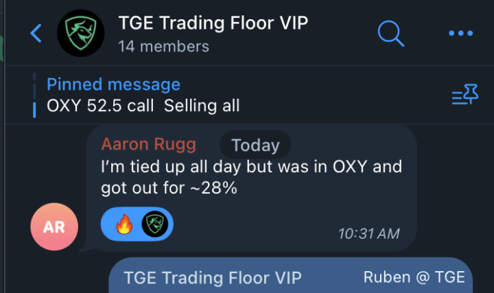 40% on OXY overnight