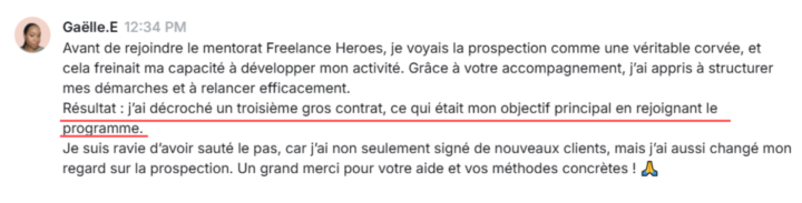 😍+ 3 gros clients en moins de 90 jours !