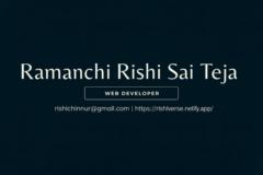 Ramanchi Rishi Sai Teja