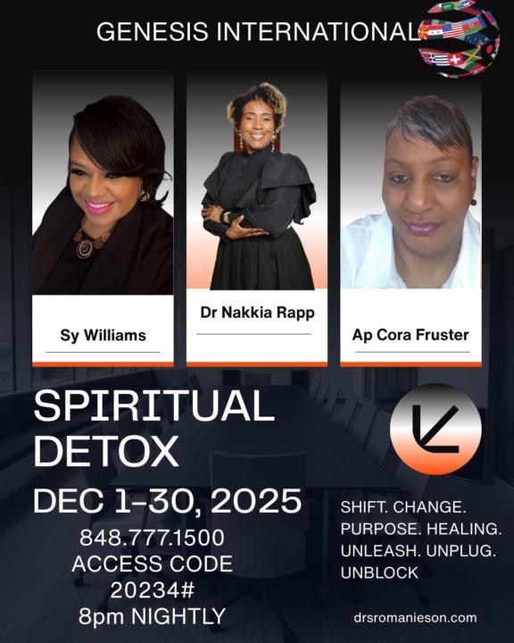 30 Day Spiritual Detox starts tonight at 8pm