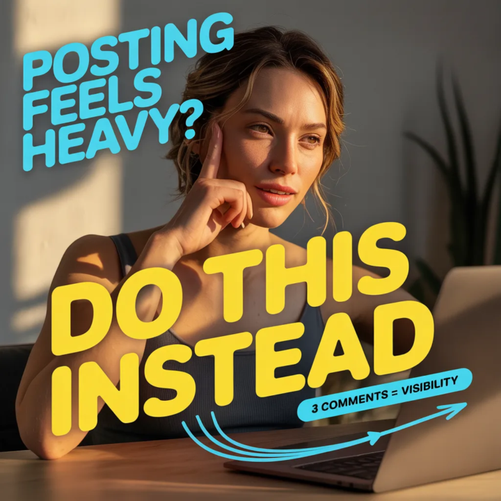 If posting feels heavy, this is the visibility move I would do instead. 