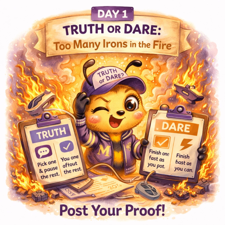 🗣️ Day 1 - Truth or Dare: Too Many Irons In The Fire