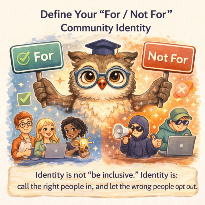 Define Your “For / Not For” Community Identity