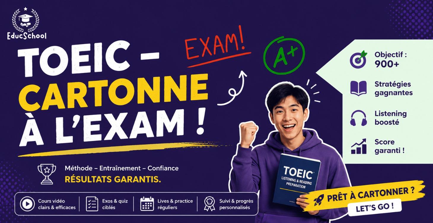 TOEIC – Cartonnez à l'examen !