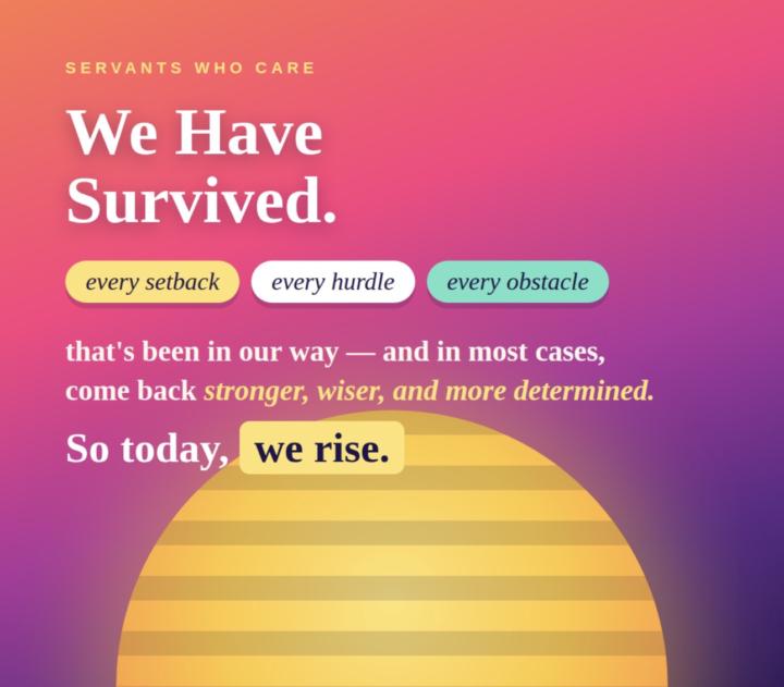 We rise! 