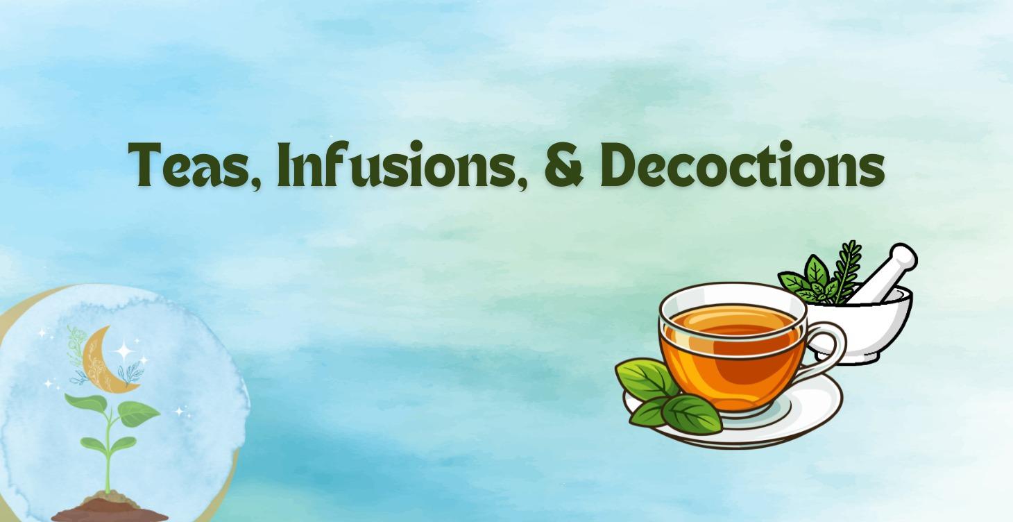 Teas, Infusions, and Decoctions Cheat Sheet