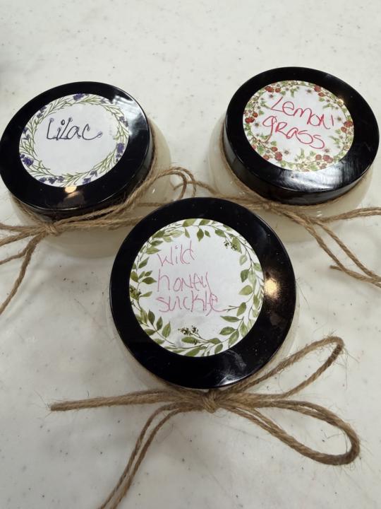 Sugar scrubs from yesterday. 
