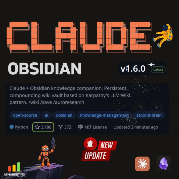 claude-obsidian v1.6 is out. 