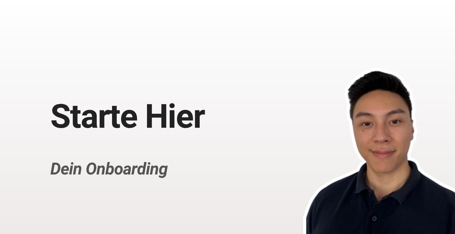 Starte dein Onboarding hier