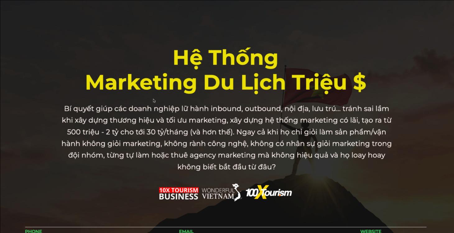 Hệ Thống Marketing Du Lịch Triệu Đô $
