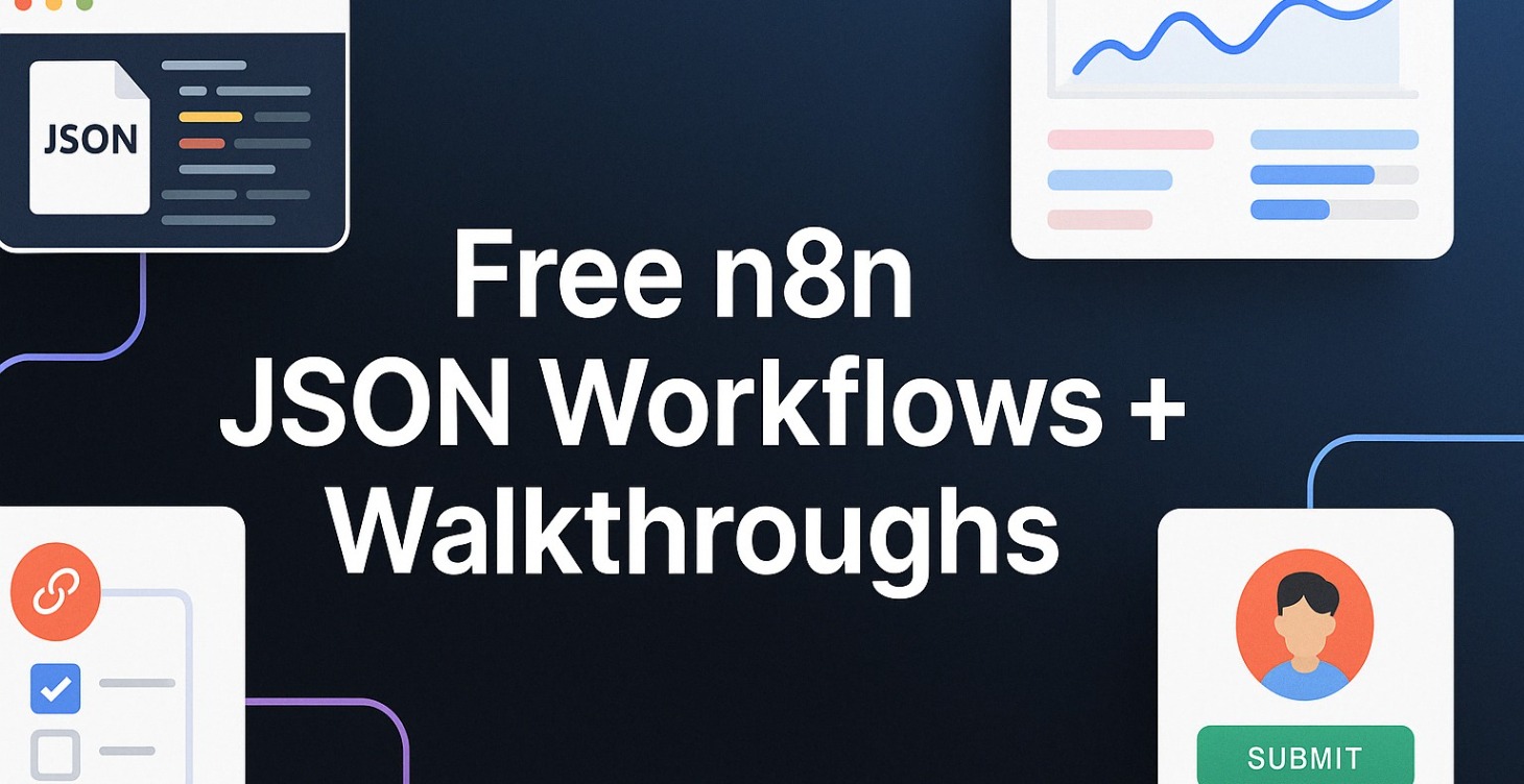 Free n8n JSON Workflows + Walkthroughs