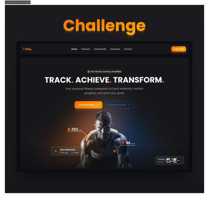 Hero Section Design Challenge 🔥Responsive