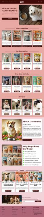 Dog Food website design