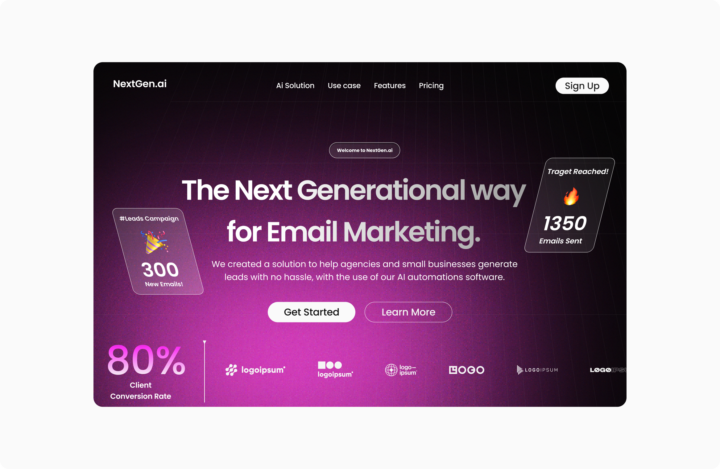 Email Marketing AI - Hero Section 