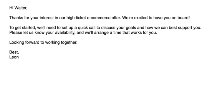 Automatic emailing system