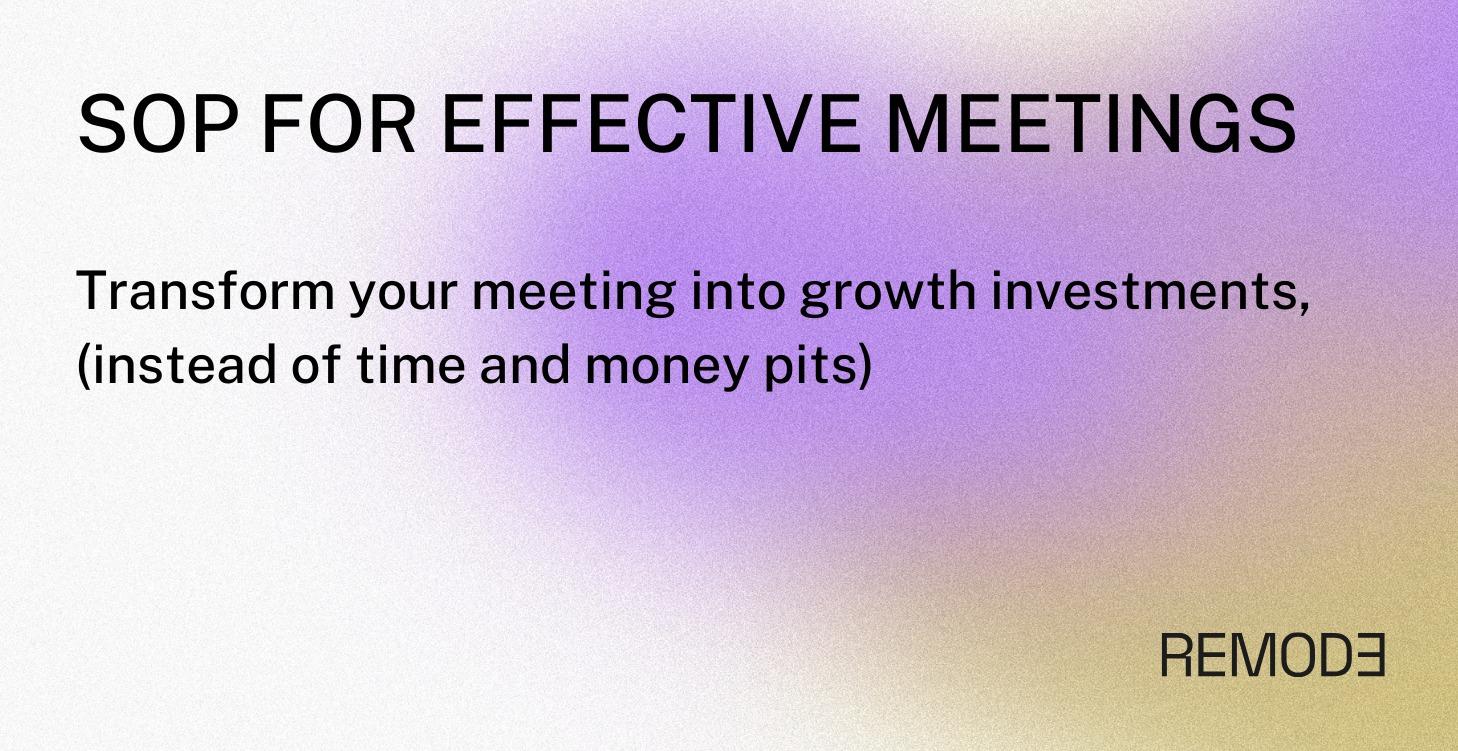 SOP for Effective Meetings