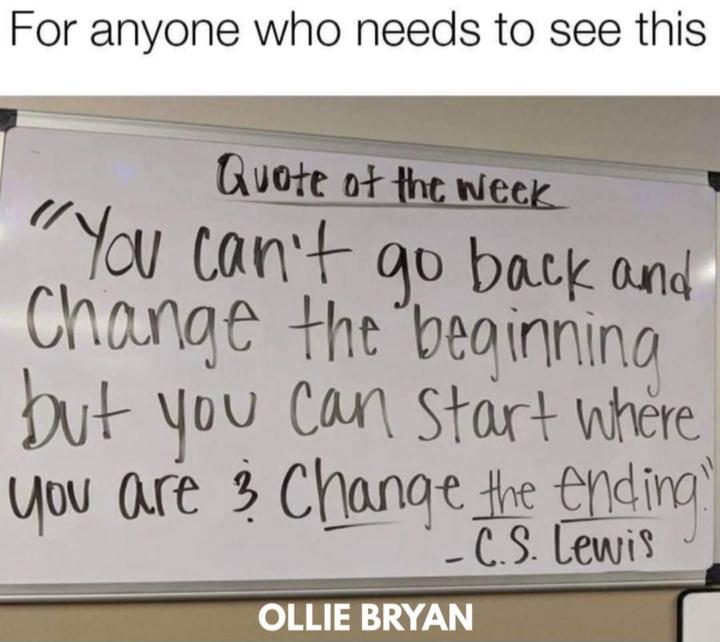 Things change when we change!