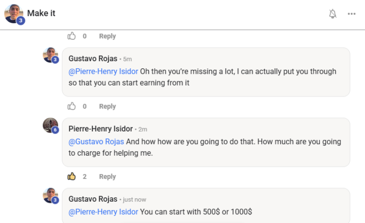 @gustavorojas SCAMMER IN THIS COMMUNITY