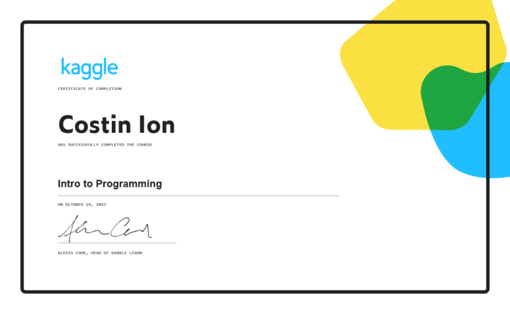 Got my "Intro to programming" certificate✅