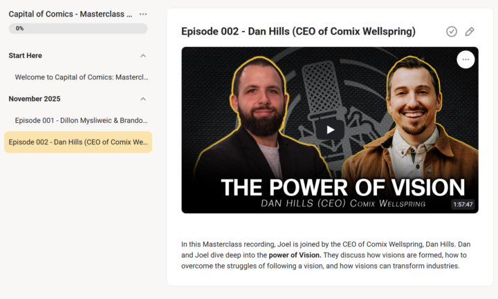 Capital of Comics 002 Masterclass Uploaded!