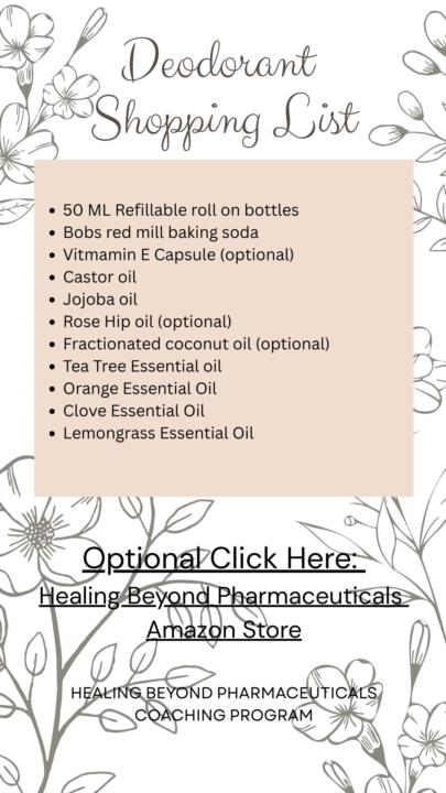 For members who plan to participate in the DIY Deodorant Tutorial