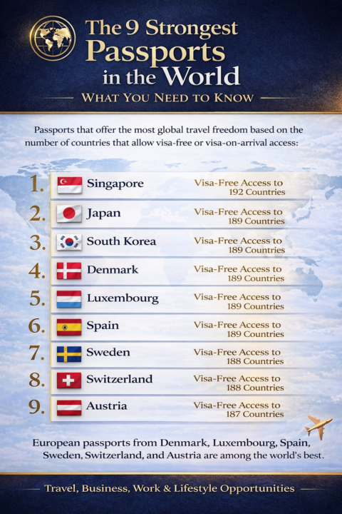  The 9 Strongest Passports in the World.