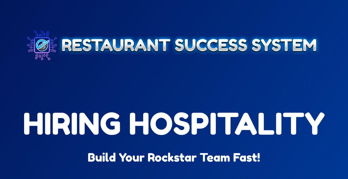 👥 Hiring Hospitality™ Training