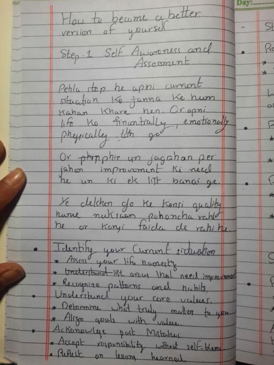 Notes on How to become a better version of yourself: