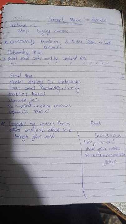 Start here (lectures) notes