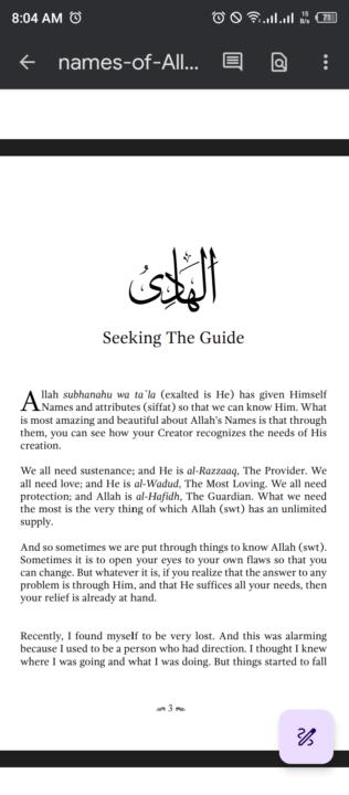 You need al-Haadi. (Name Of Allah)