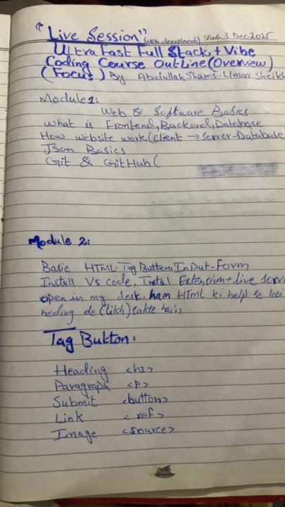 Web Development Class 01