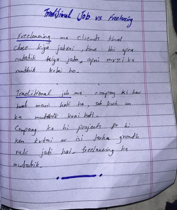 Watched lec 5 - Freelancing vs Traditional employment