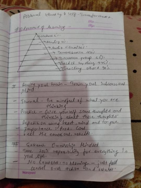 Personal identity and self transformation