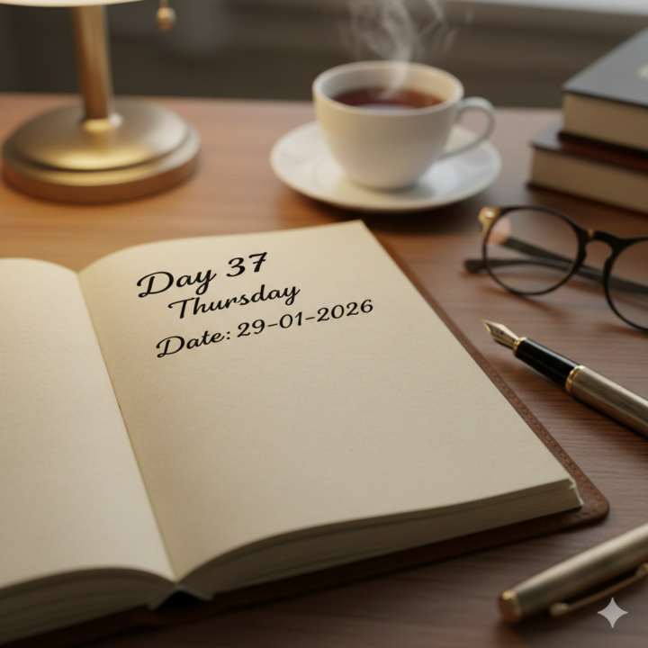 Daily journal|day 37||Thursday|29-01-2026