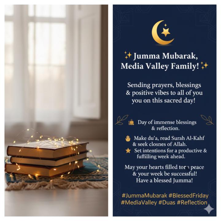 ✨ Jumma Mubarak! May This Blessed Day Bring Barakah & Success!
