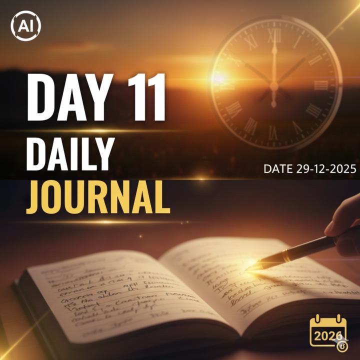 Daily journal,day11,29-12-2025
